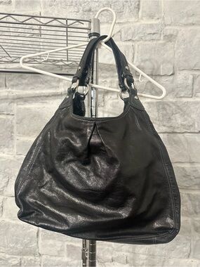 Coach Black Leather Hobo Shoulder Bag